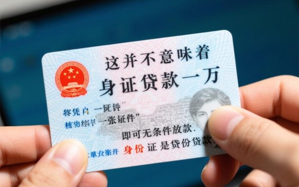 身份证贷款一万怎么申请