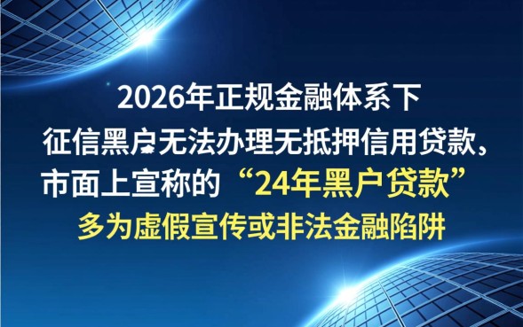 24年黑户贷款能下款吗