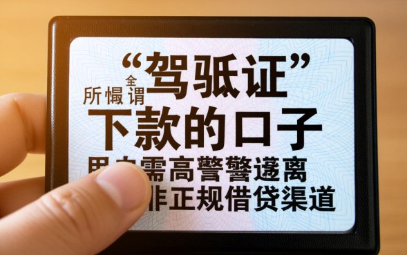 驾驶证下款的口子是真的吗