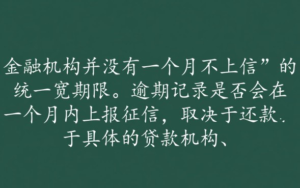 网贷一个月不上征信会有什么后果