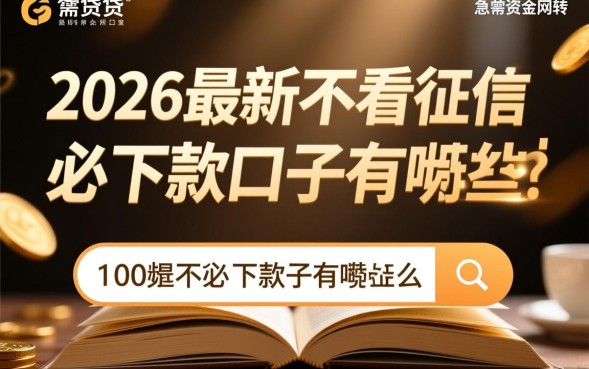 2026最新不看征信必下款口子有哪些