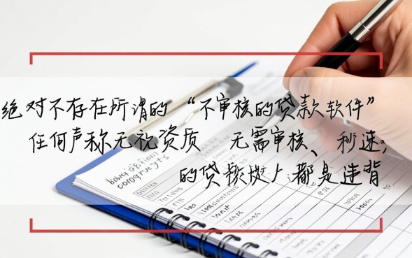 不审核的贷款软件真的吗