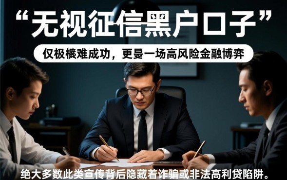 无视征信黑户口子是真的吗,2026年征信黑了哪里能下款 2026年征信黑了哪里能下款