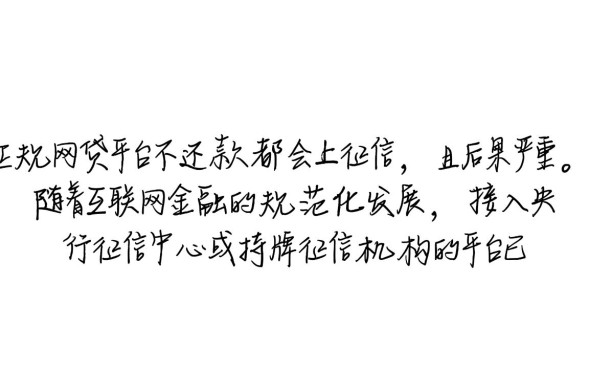 网贷不还会有什么严重后果