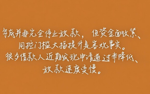 网贷年底不放款了吗