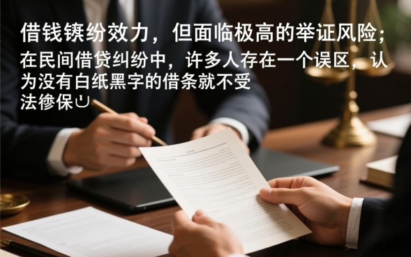 口头借钱有法律效力吗