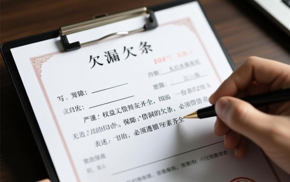 借钱的欠条怎么写才具有法律效力