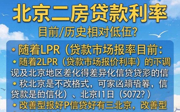 北京二套房贷款利率最新是多少
