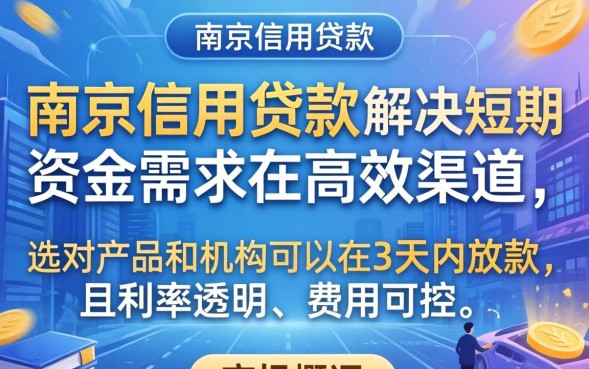 南京信用贷款需要什么条件和材料