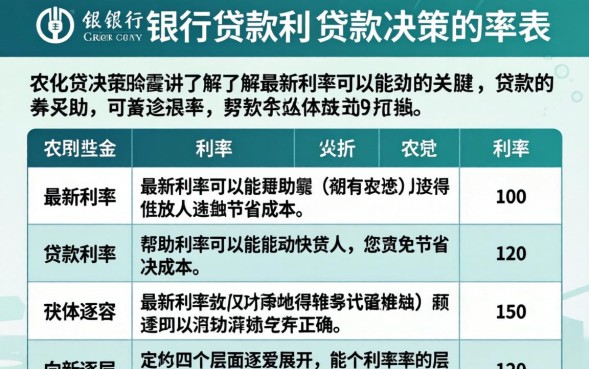 农业银行贷款利率表在哪里查看