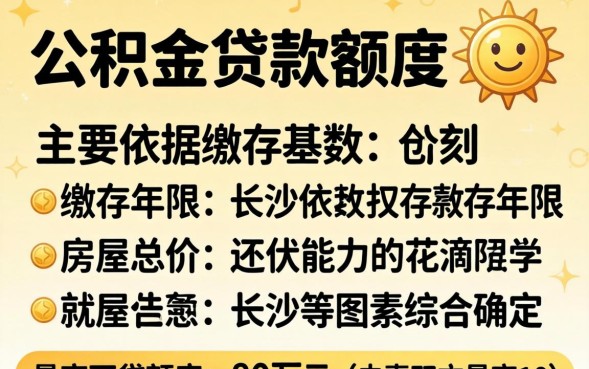 长沙公积金贷款额度计算方法