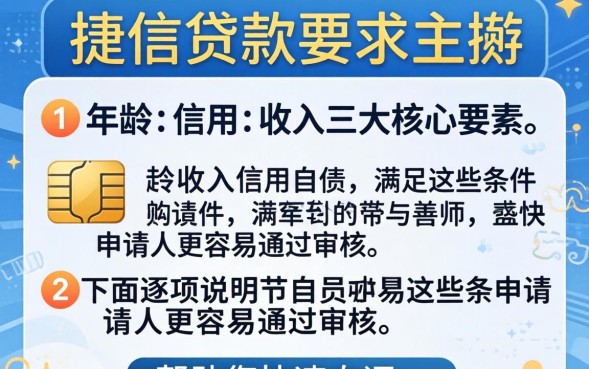 捷信贷款需要什么条件