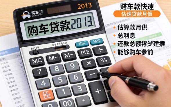 2013年购车贷款计算器怎么使用