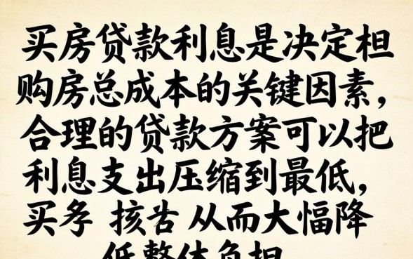 2026买房贷款利息多少