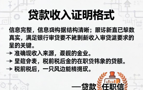 贷款收入证明格式怎么写